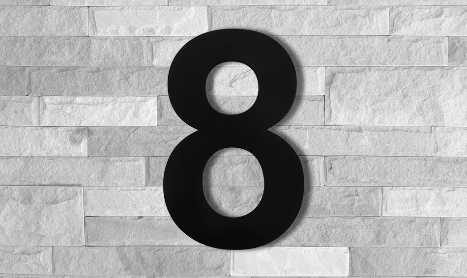Modern BLACK House Numbers and Letters