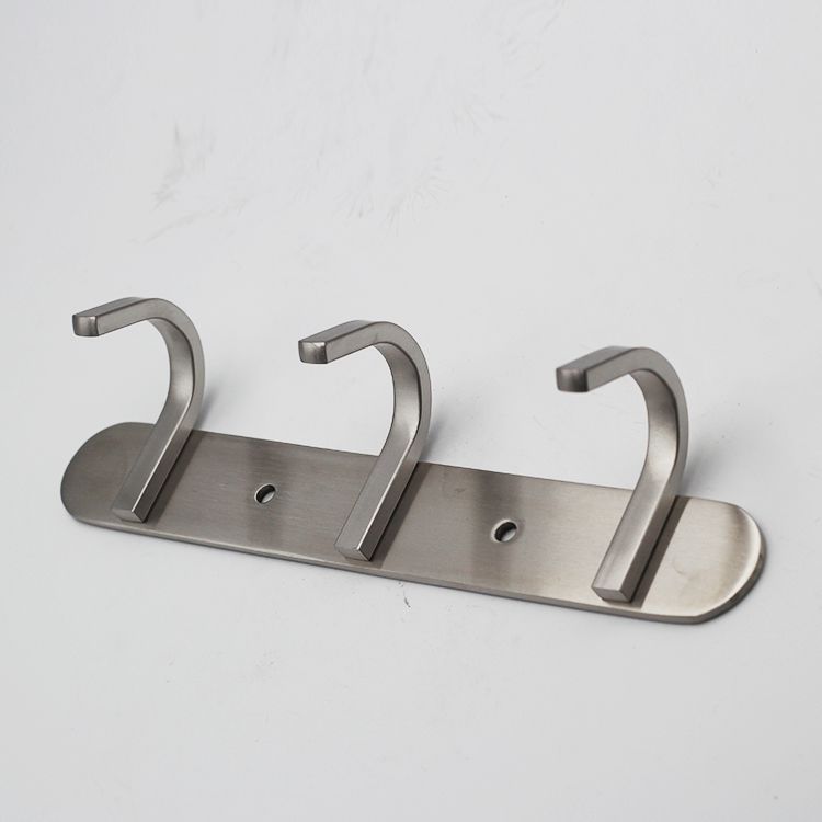QT Premium Modern Wall Mounted Coat Rack with 3 Square Hooks