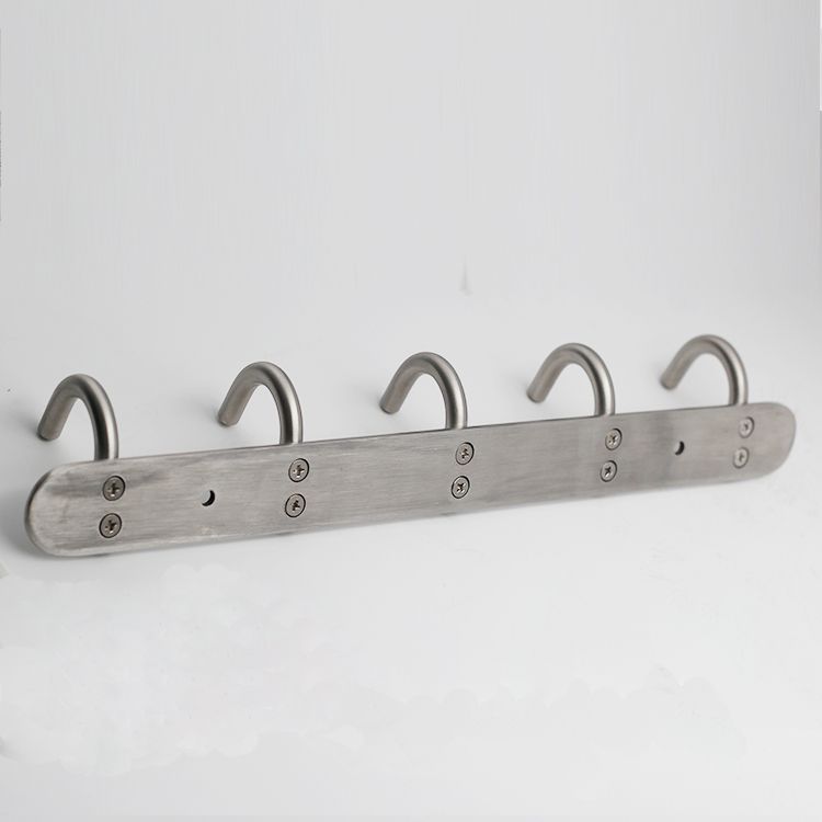 QT Premium Modern Wall Mounted Coat Rack with 5 Round Hooks