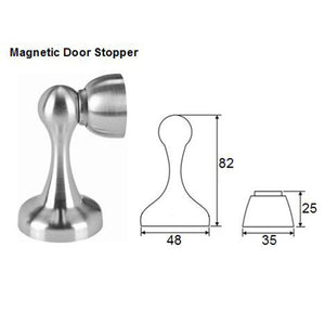 QT Premium Modern Round Solid Steel Magnetic Door Stop
