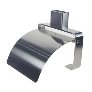 QT Modern Bathroom Toilet Paper Holder with Cover - Stainless Steel
